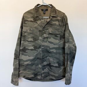 Men’s Forever 21 Military Utility Camo Jacket